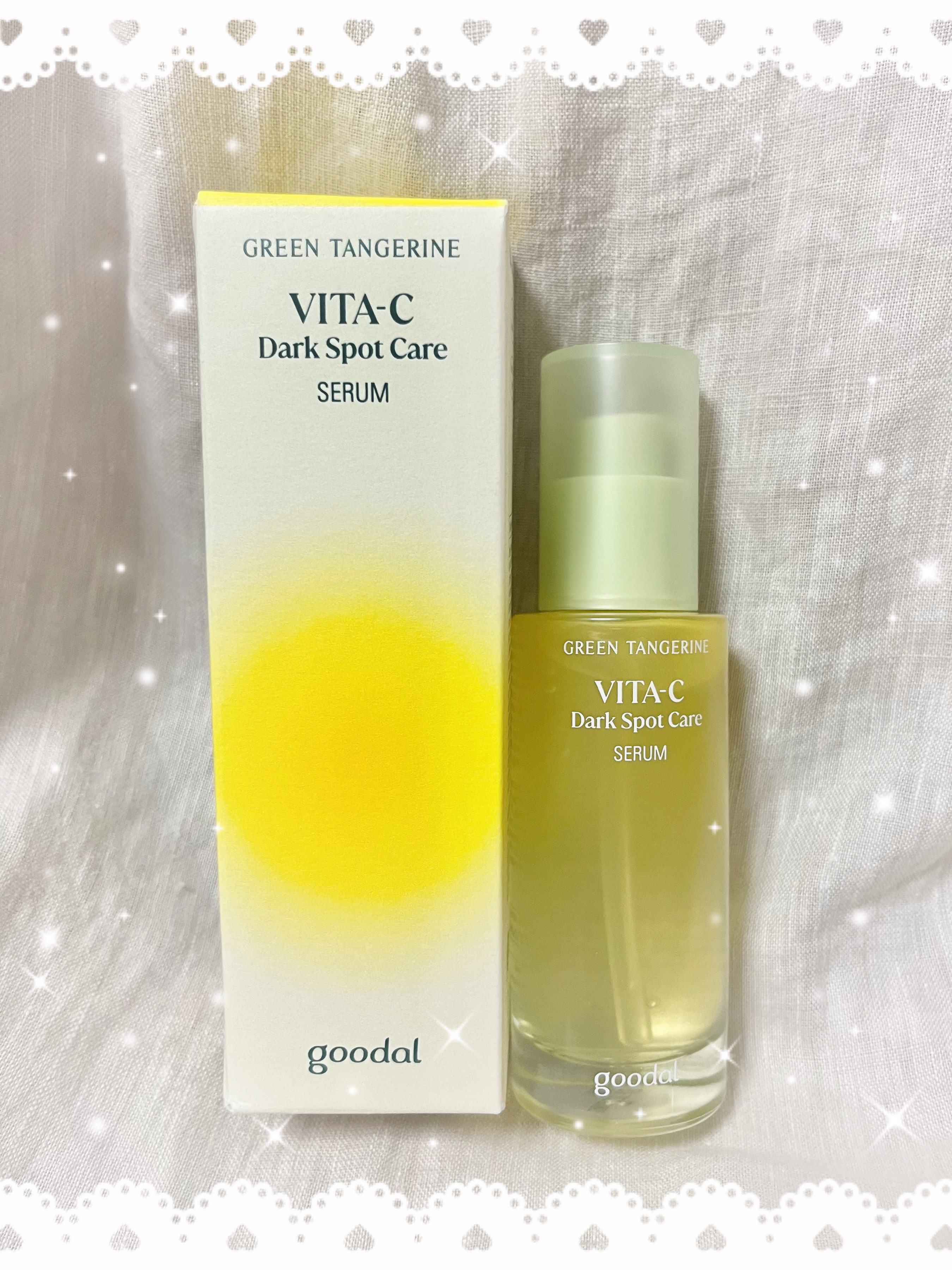 グリーンタンジェリン ビタC ダークスポットケアセラム/goodal/美容液を使ったクチコミ（2枚目）
