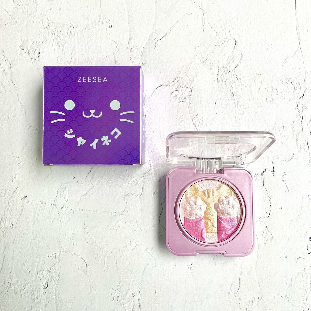 キャットハイライティングブラッシュ/ZEESEA/パウダーハイライトを使ったクチコミ（2枚目）
