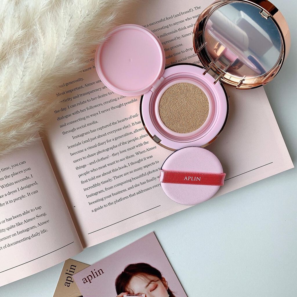 ピンクティーツリーカバークッション/APLIN/クッションファンデーションを使ったクチコミ(4枚目)