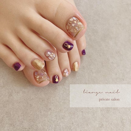 Yuki on LIPS 「.purple🌿....Liangenail《リアンジェネイ..」(1枚目)