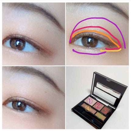 ブラウンシェードアイズN/KATE/アイシャドウパレットを使ったクチコミ(3枚目)