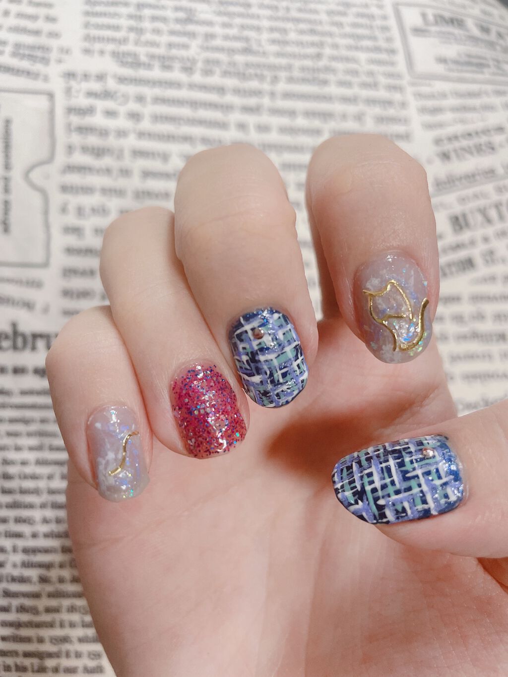 ネイルシール/セリア/ネイルシールを使ったクチコミ（1枚目）