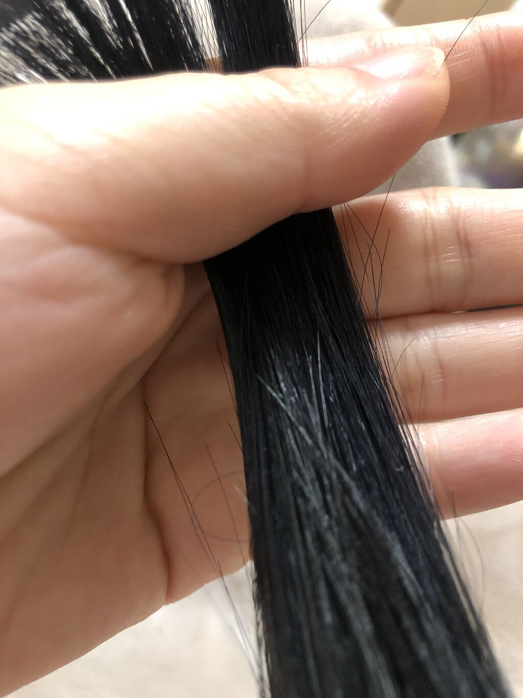 泡カラー ダークネイビー/リーゼ/ヘアカラーを使ったクチコミ（3枚目）