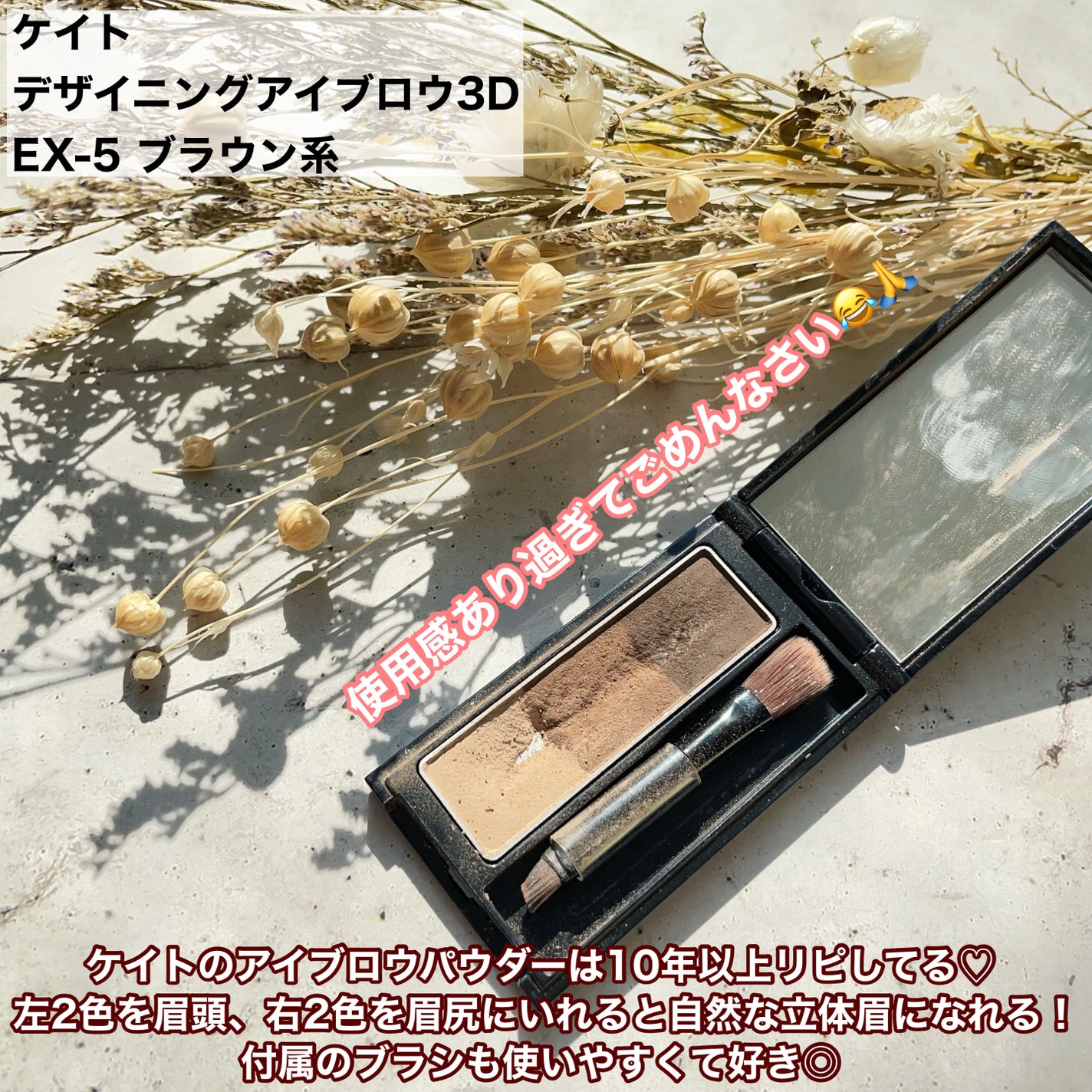 ケイト デザイニングアイブロウ3D/KATE/パウダーアイブロウを使ったクチコミ(2枚目)