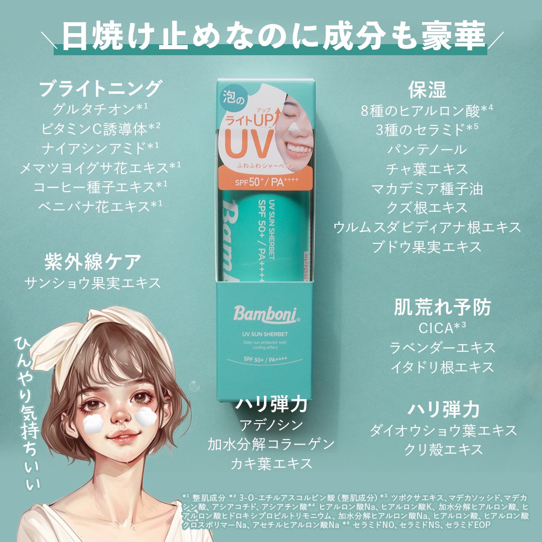 モイスチャーUVホイップ/Bamboni/日焼け止めクリームを使ったクチコミ（2枚目）