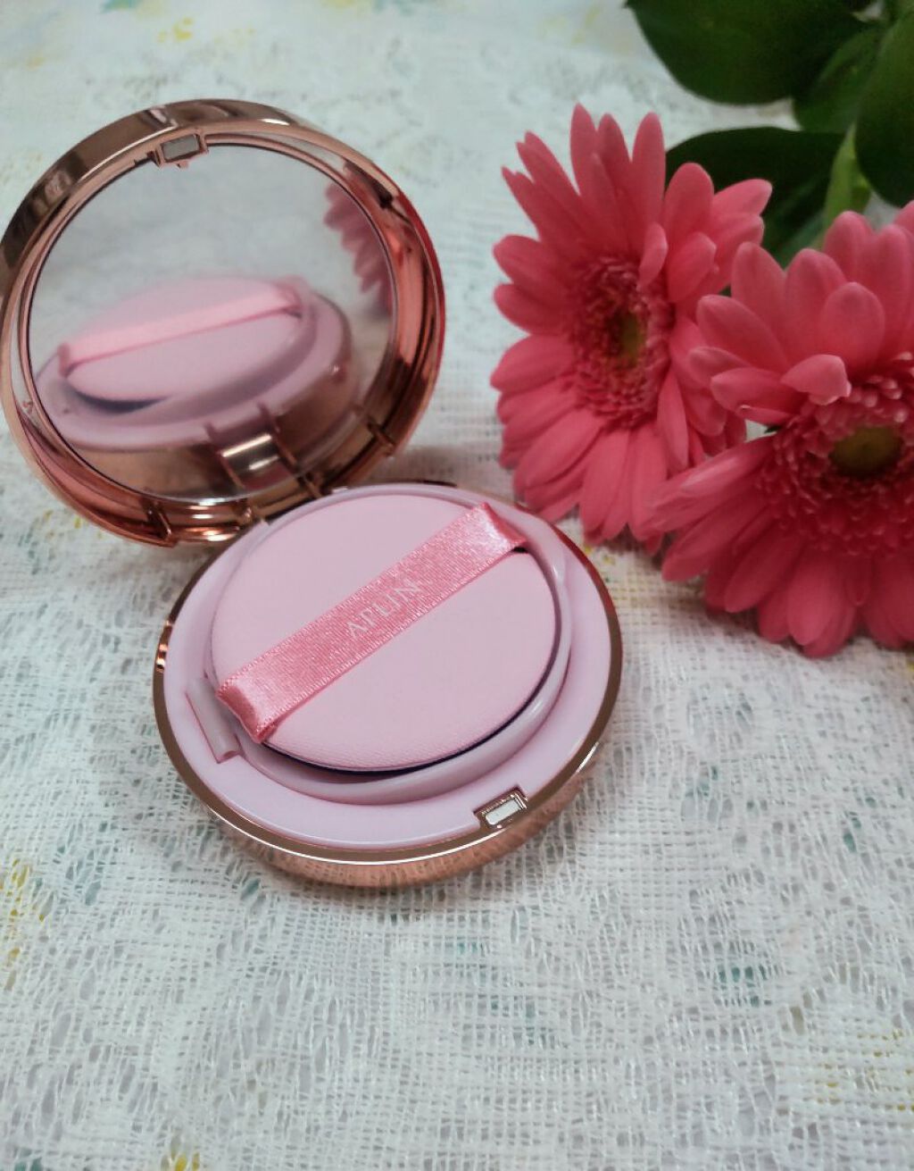 ピンクティーツリーカバークッション/APLIN/クッションファンデーションを使ったクチコミ（2枚目）