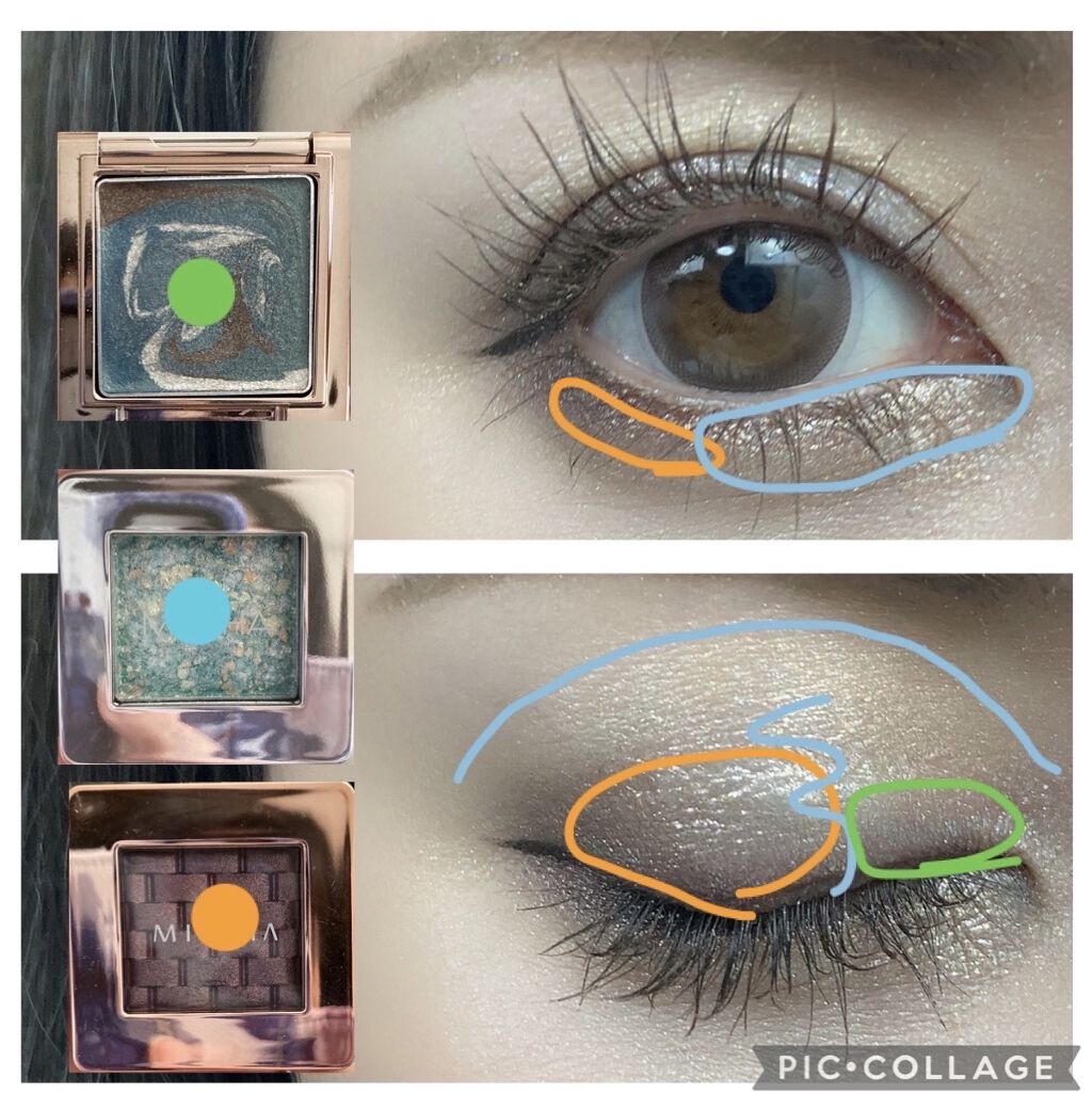 マージングカラーアイズ EX05 Frost Column/LUNASOL/単色アイシャドウを使ったクチコミ（3枚目）