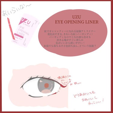 EYE OPENING LINER/UZU BY FLOWFUSHI/リキッドアイライナーを使ったクチコミ（3枚目）