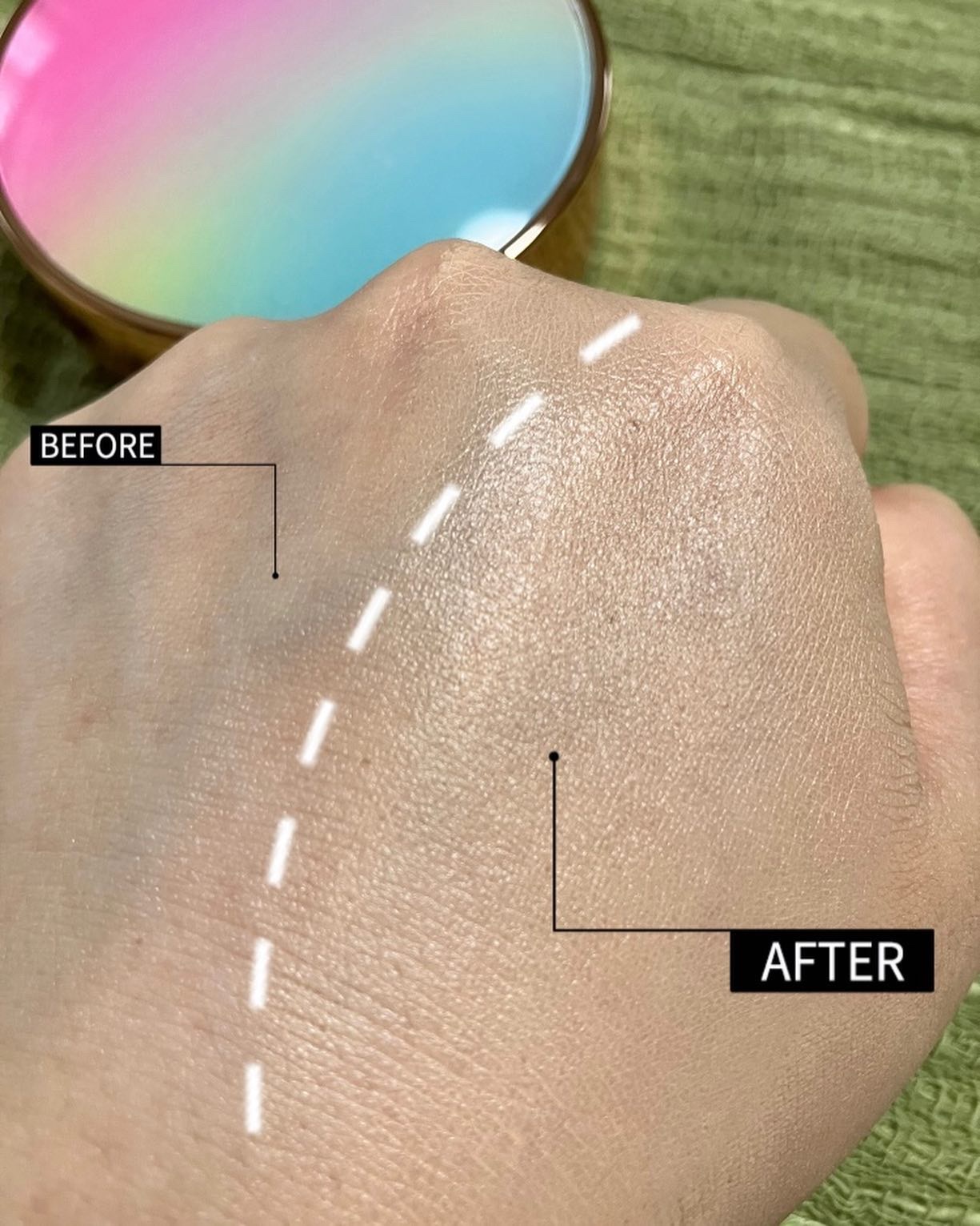 ピンクティーツリーカバークッション/APLIN/クッションファンデーションを使ったクチコミ（3枚目）