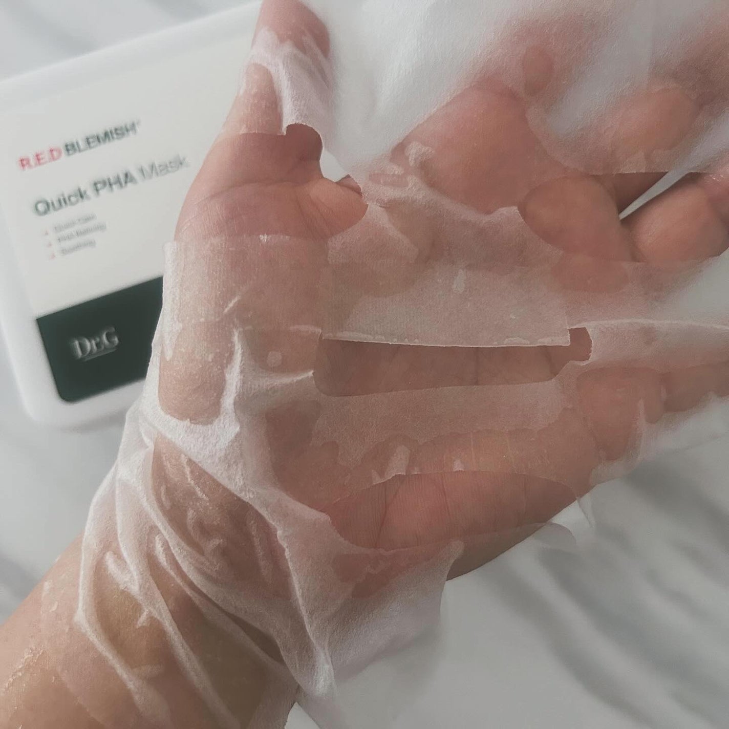レッドブレミッシュクイックPHAシートマスク/Dr.G/シートマスク・パックを使ったクチコミ(4枚目)