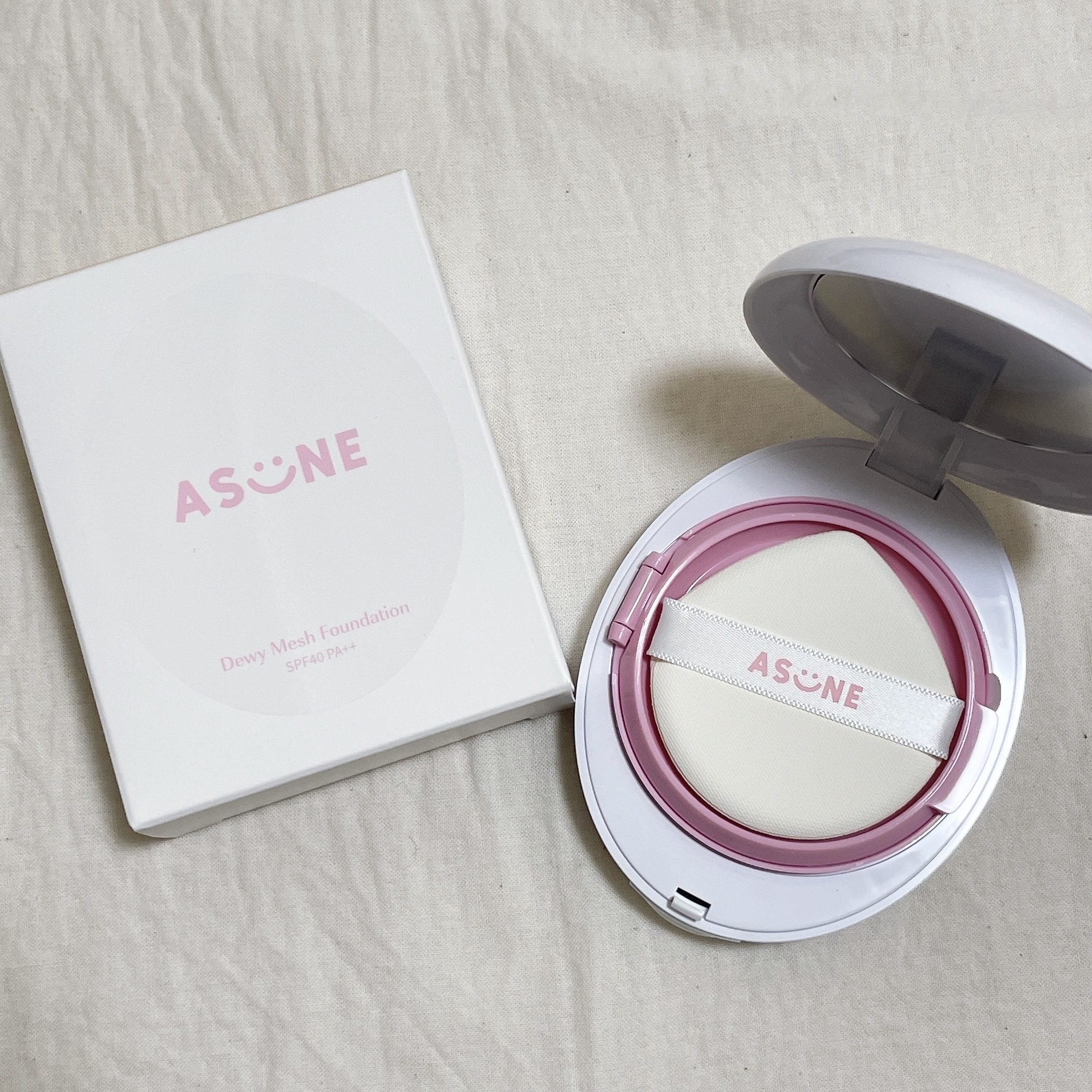 デューイーメッシュファンデーション/ASUNE /クッションファンデーションを使ったクチコミ（1枚目）