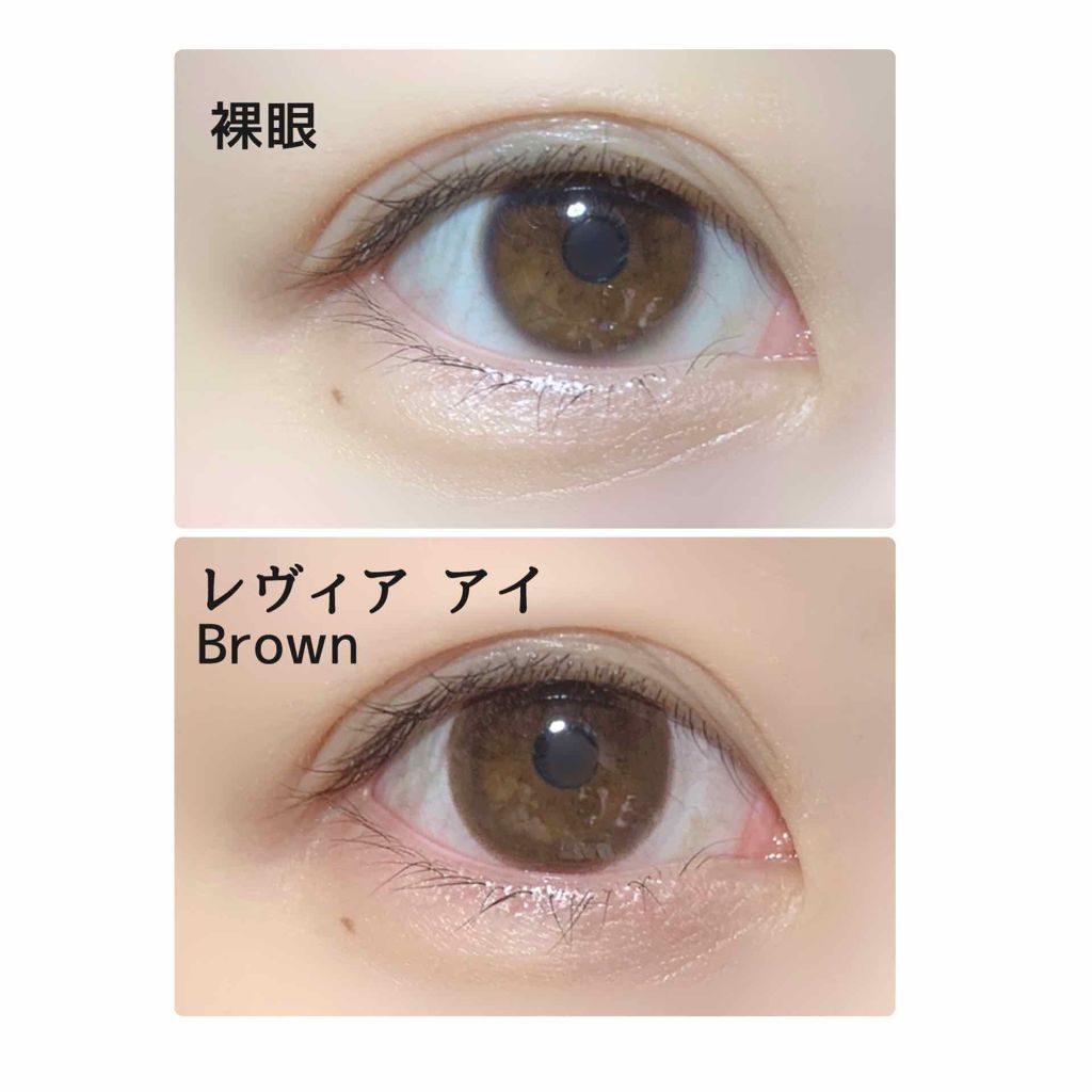 ReVIA 1month [CIRCLE] BROWN（ブラウン）/ReVIA/１ヶ月（１MONTH）カラコンを使ったクチコミ（1枚目）