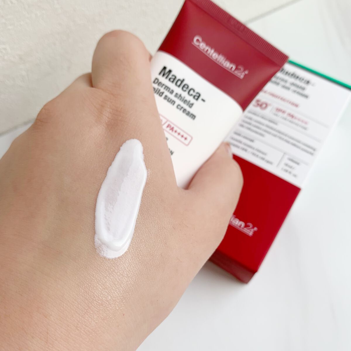 マデカ ダーマシールド マイルドサンクリーム/センテリアン24/日焼け止めクリームを使ったクチコミ(2枚目)