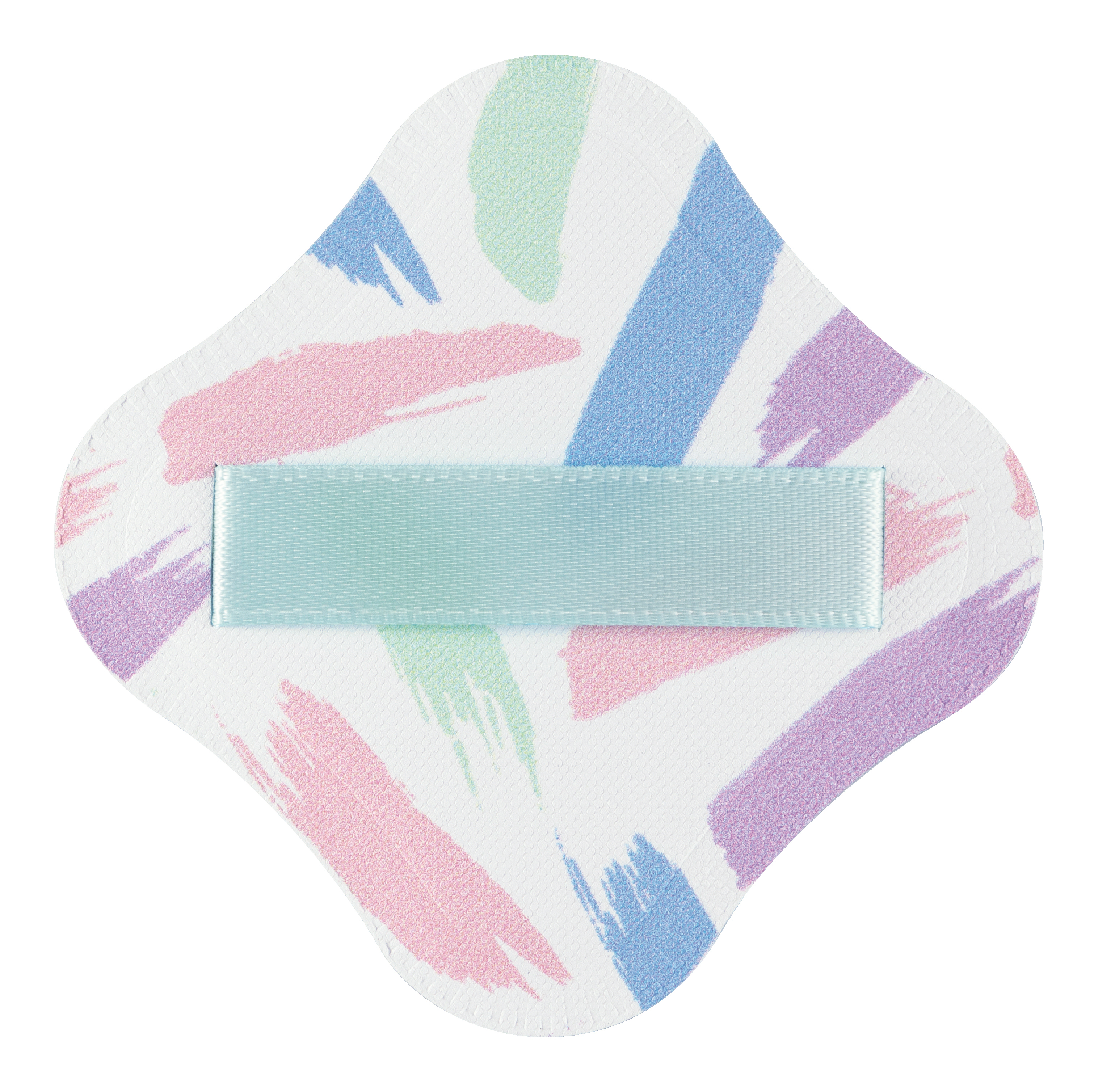 ファンデーションが染みこみにくいパフ ミントブルー