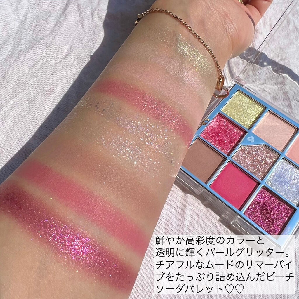 グリッターペディアアイパレット/unleashia/アイシャドウパレットを使ったクチコミ(3枚目)