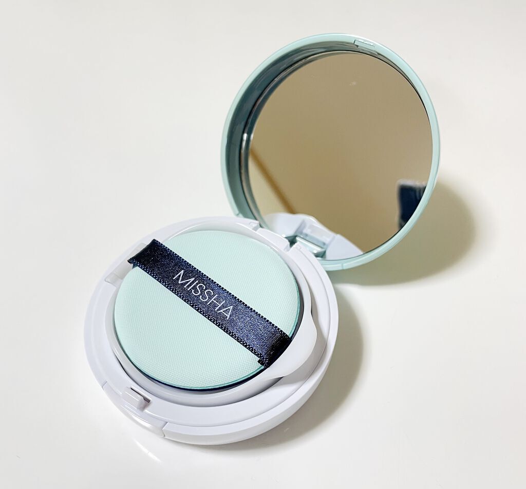 M クッションベース(ミント)/MISSHA/化粧下地を使ったクチコミ（2枚目）
