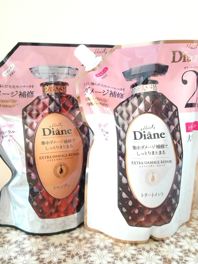 パーフェクトビューティ モイストダイアン エクストラダメージリペア シャンプー/トリートメント シャンプー 詰め替え 大容量 660ml/ダイアン/市販シャンプーを使ったクチコミ（1枚目）