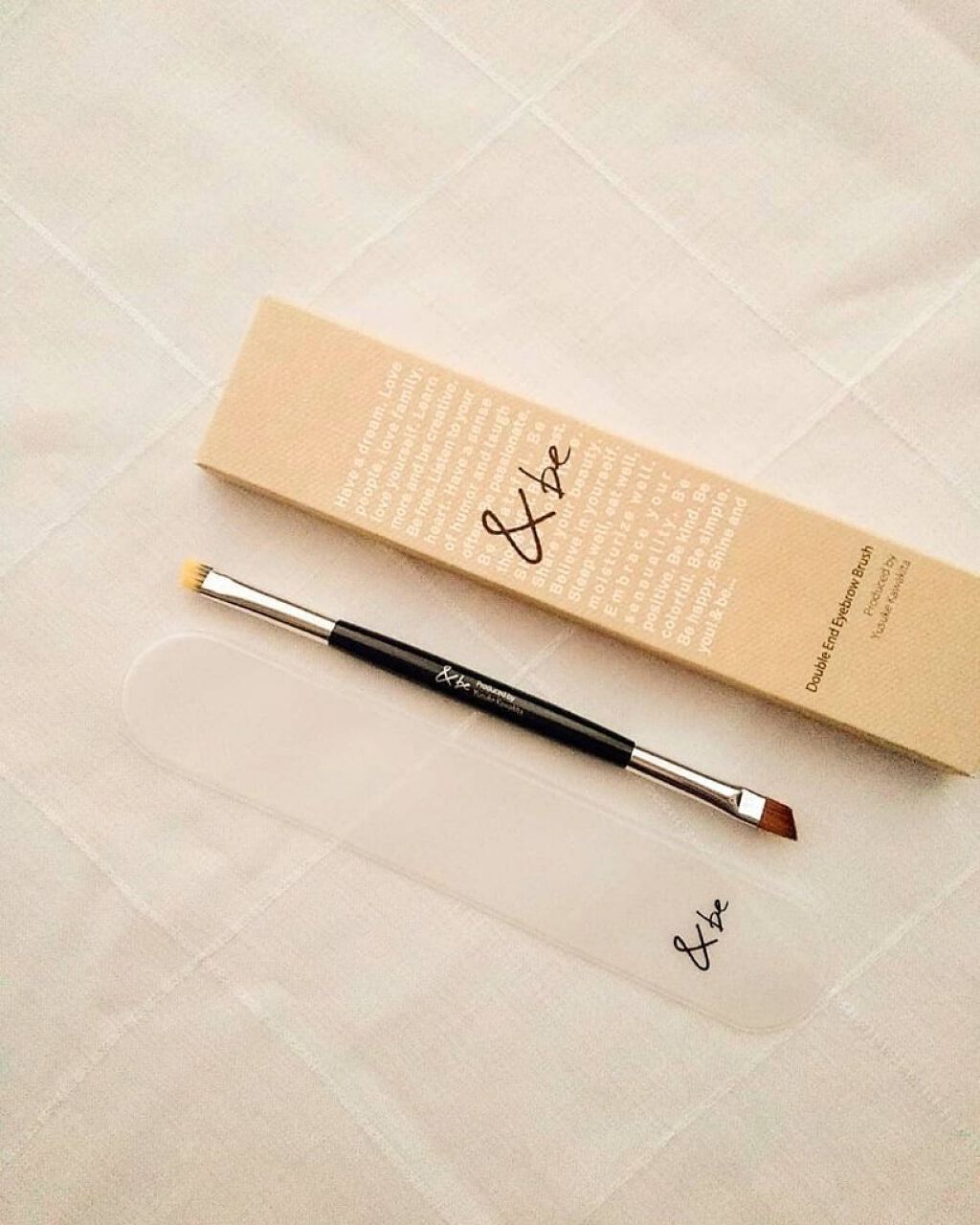 ダブルエンドアイブロウブラシ熊野筆/&be/メイクブラシを使ったクチコミ(7枚目)