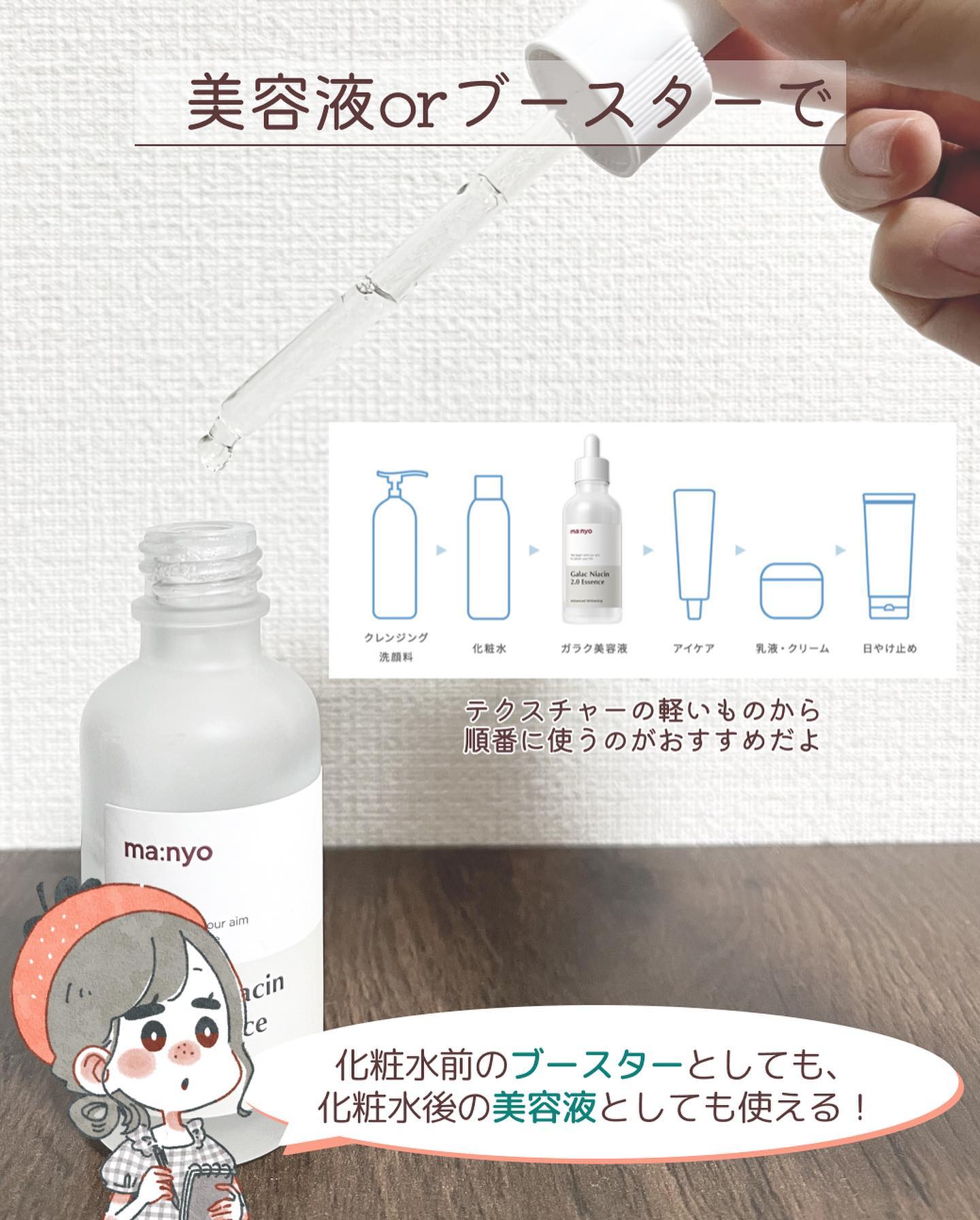 ガラクナイアシン2.0エッセンス/manyo/美容液を使ったクチコミ（1枚目）