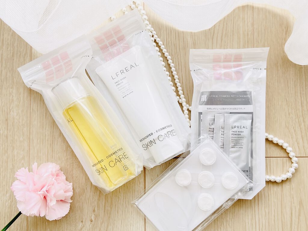 LFREAL パウダーウォッシュのクチコミ「リフレアールTRIAL SET✨

酵素化粧品メーカー、関西酵素さんより。
リトリートスキンケ.....」（3枚目）