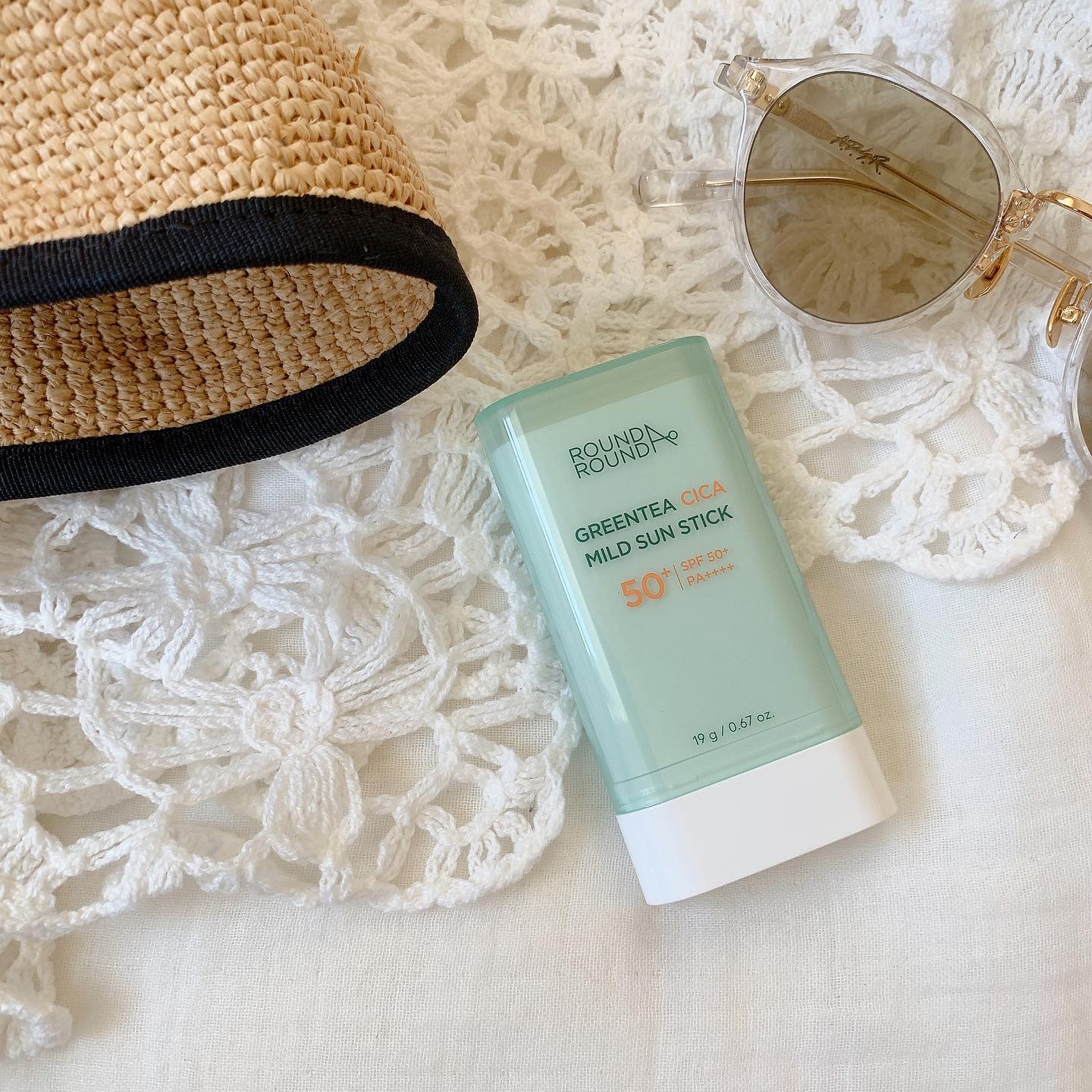 グリーンティー CICA マイルド サンスティック/ラウンドアラウンド/日焼け止めスティックを使ったクチコミ（1枚目）
