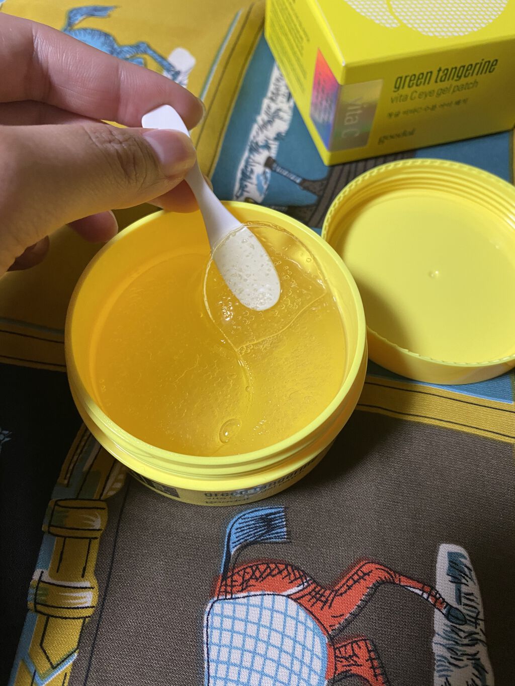 グリーンタンジェリン　ビタC　アイジェルパッチ/goodal/アイケア・アイクリームを使ったクチコミ（1枚目）