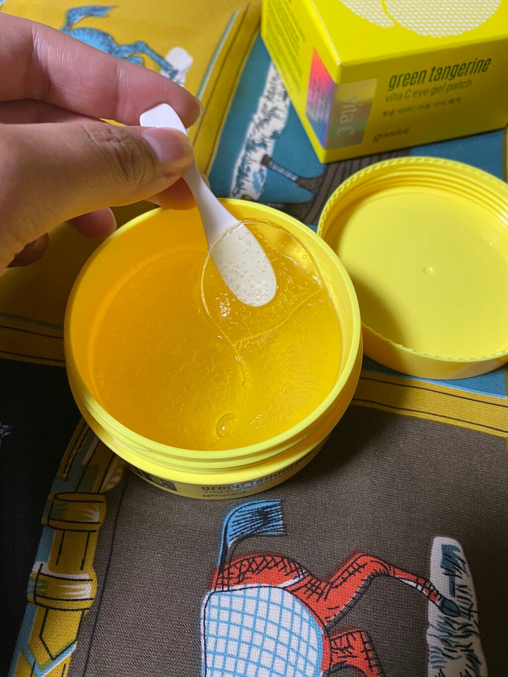 グリーンタンジェリン ビタC アイジェルパッチ/goodal/アイケア・アイクリームを使ったクチコミ(1枚目)