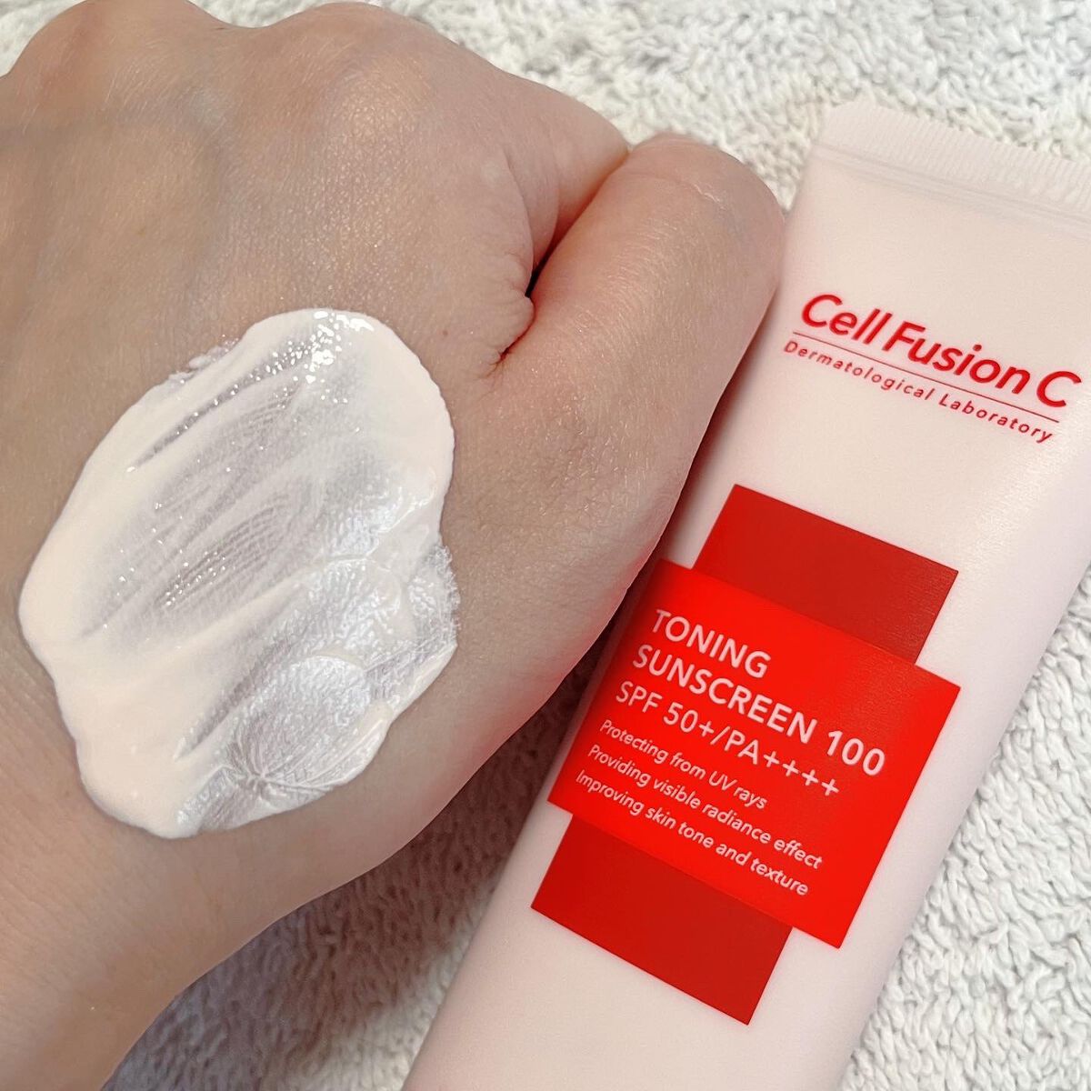 トーニングサンスクリーン100/Cell Fusion C(セルフュージョンシー)/日焼け止めクリームを使ったクチコミ（3枚目）