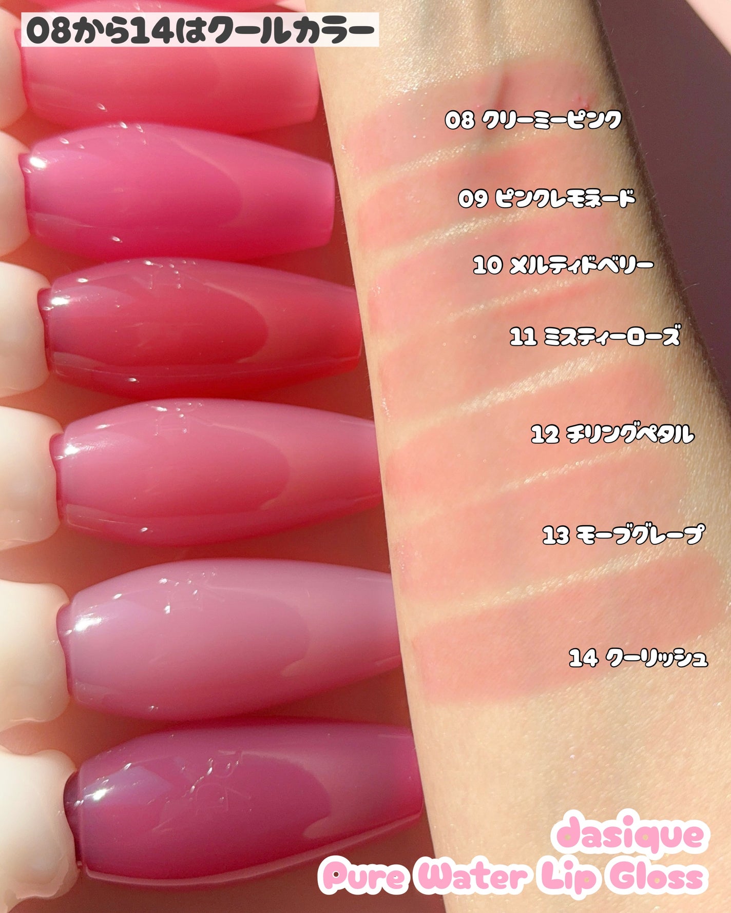 ピュアウォーターリップグロス/dasique/リップグロスを使ったクチコミ(6枚目)