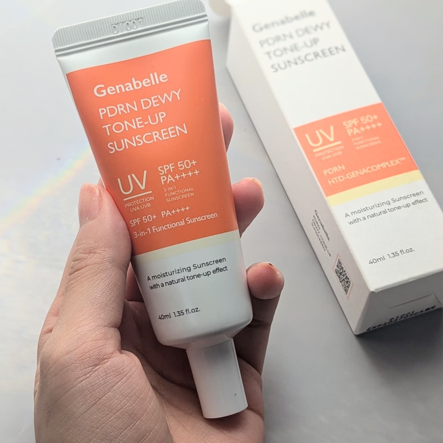 PDRNデューイートーンアップサンスクリーン/Genabelle/日焼け止めミルクを使ったクチコミ（2枚目）