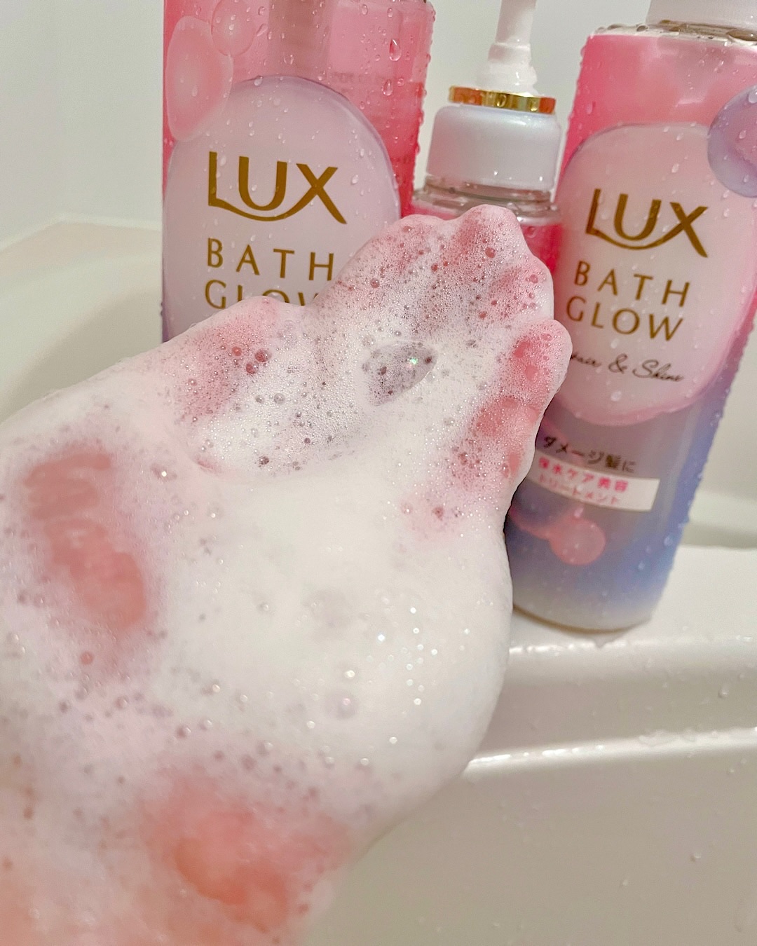 ラックス バスグロウ リペア＆シャイン ヘアブースター/LUX/洗い流すヘアトリートメントを使ったクチコミ（3枚目）