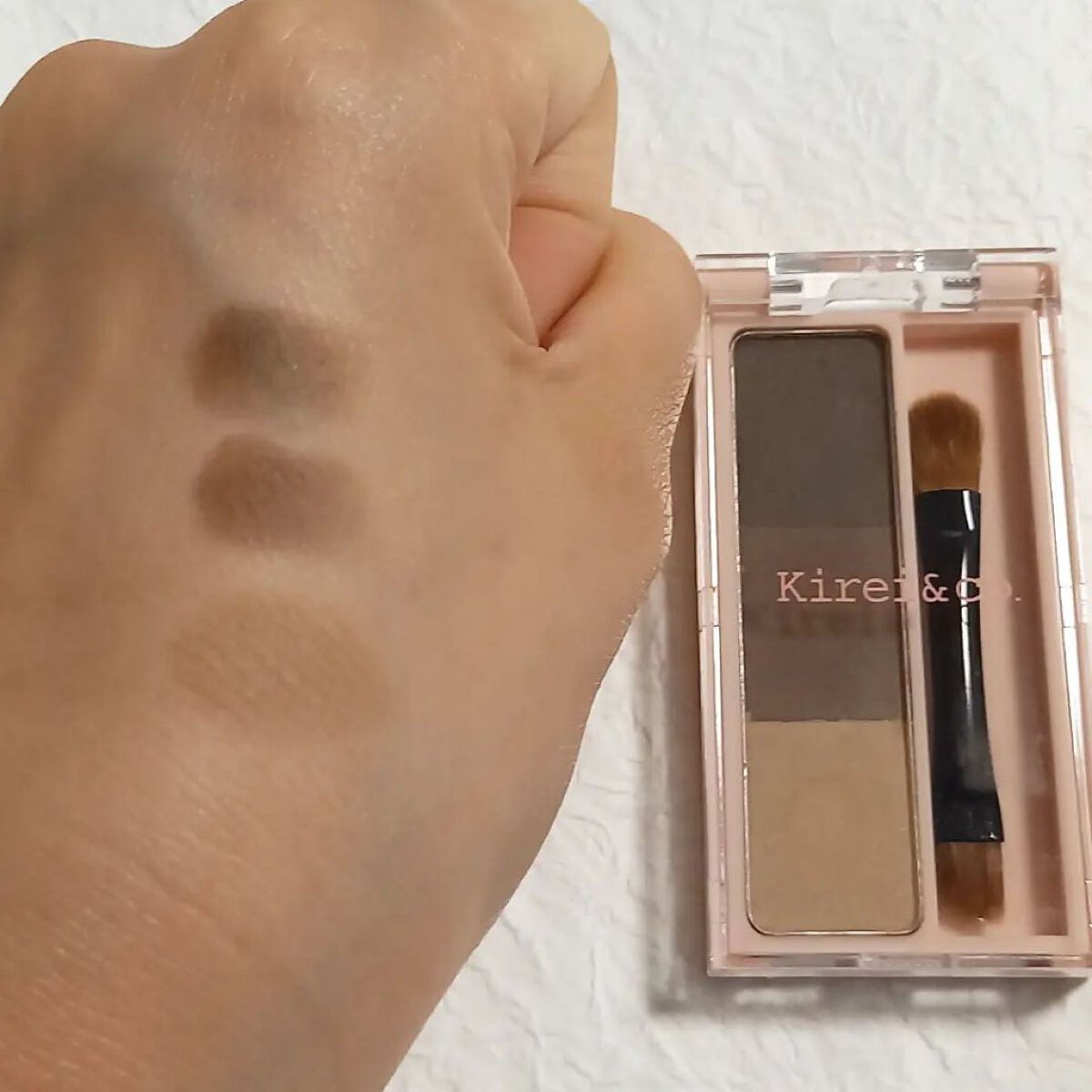 アイブロウパウダー 01 ナチュラルブラウン/Kirei&co./パウダーアイブロウを使ったクチコミ（3枚目）