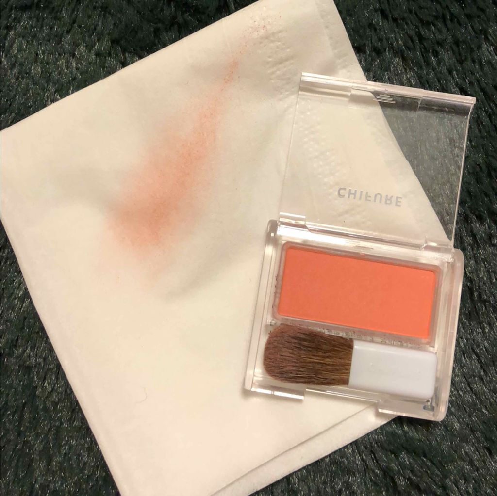 チーク カラー(ブラシ付)/ちふれ/パウダーチークを使ったクチコミ（2枚目）