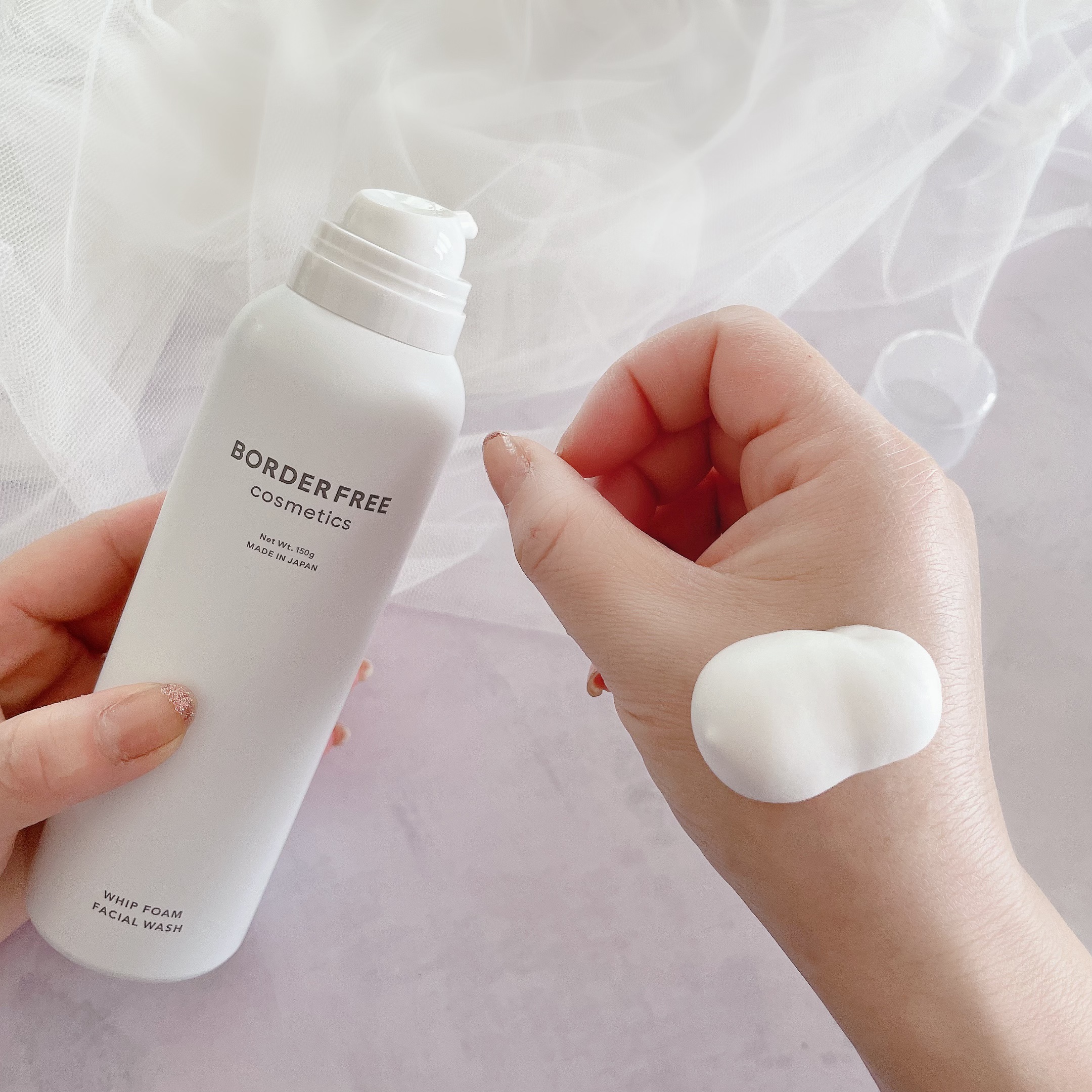 ホイップフォームフェイシャルウォッシュ/BORDER FREE cosmetics/洗顔フォームを使ったクチコミ（2枚目）