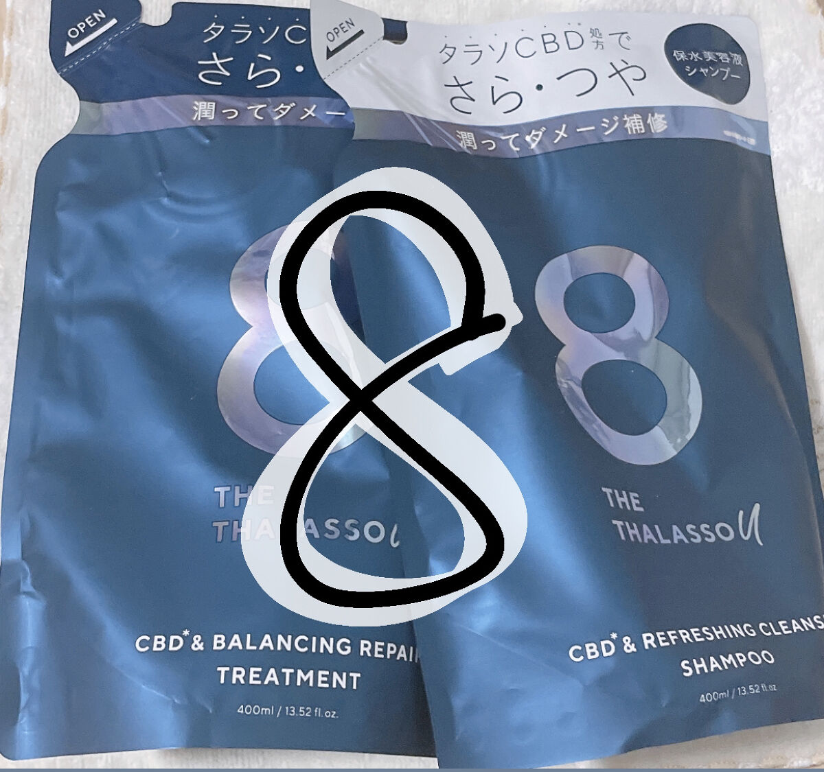 エイトザタラソ ユー CBD＆リフレッシング クレンズ 美容液シャンプー／CBD＆バランシング ダメージリペア 美容液ヘアトリートメント/エイトザタラソ/市販シャンプーを使ったクチコミ（1枚目）