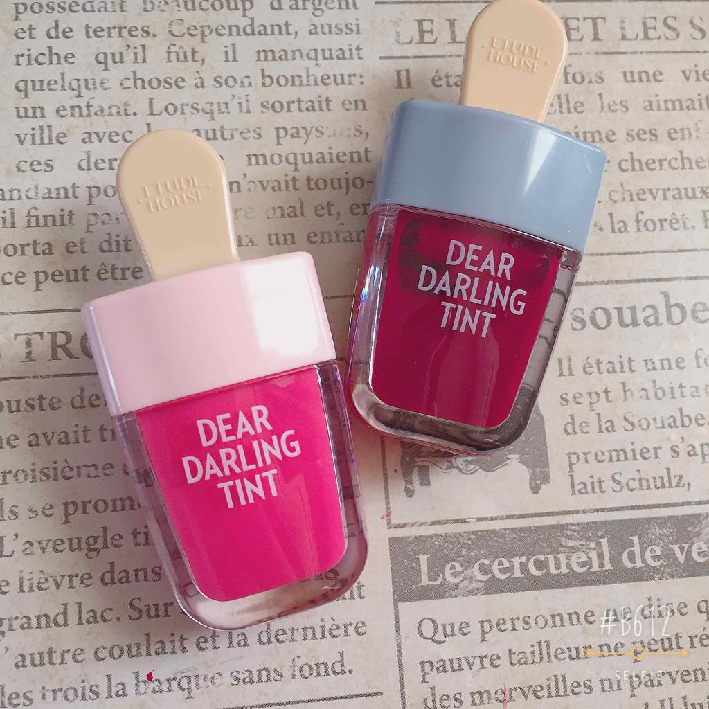 ディアダーリン ウォータージェルティント （アイスティント）/ETUDE/口紅を使ったクチコミ（1枚目）