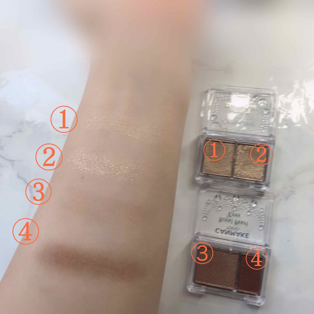 ジュエリーシャドウベール/キャンメイク/アイシャドウパレットを使ったクチコミ（2枚目）