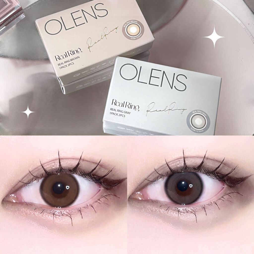Real Ring 1Month グレー/OLENS/１ヶ月（１MONTH）カラコンを使ったクチコミ（1枚目）