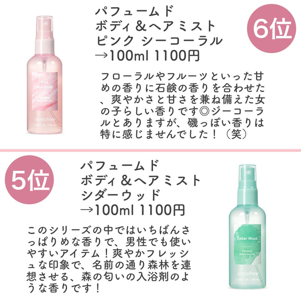 パフュームド ボディ&ヘアミスト/innisfree/香水(その他)を使ったクチコミ(2枚目)