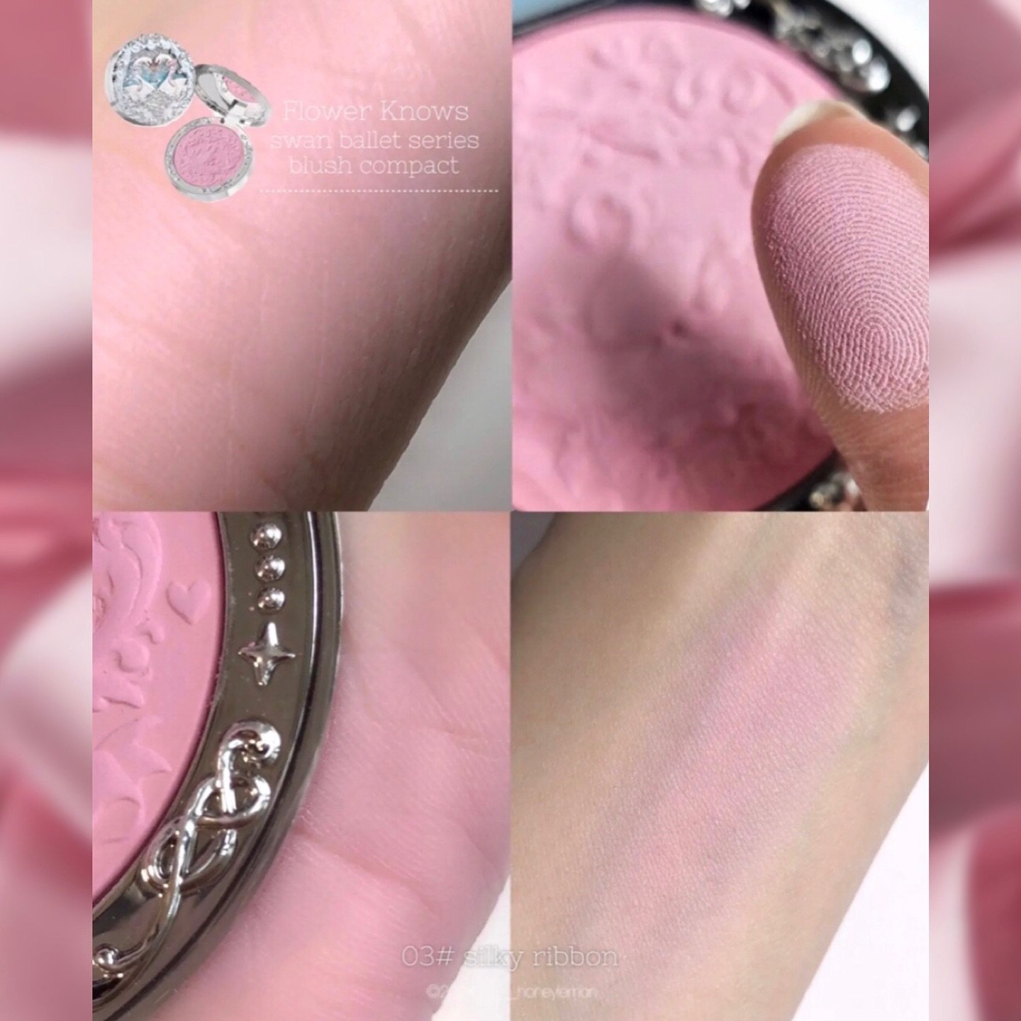 フラワーノーズ スワンバレエシリーズ ブラッシュコンパクト/FlowerKnows/パウダーチークを使ったクチコミ（3枚目）