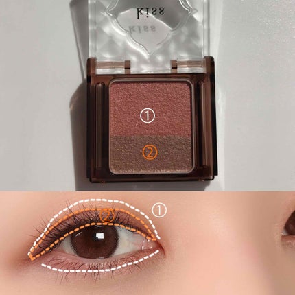 デュアルアイズBX/KiSS/アイシャドウパレットを使ったクチコミ(4枚目)