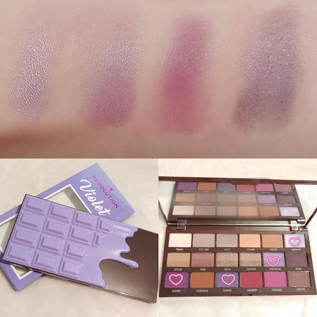 I Heart Revolution Violet Chocolate Palette/MAKEUP REVOLUTION/アイシャドウパレットを使ったクチコミ(2枚目)