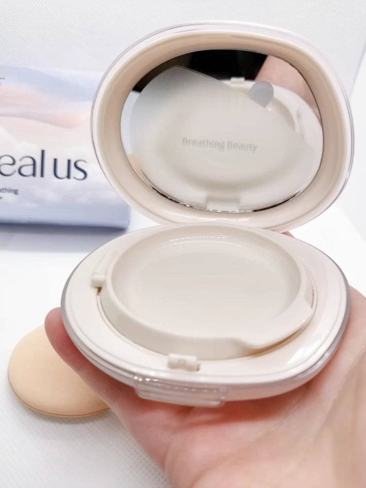 ブリージンググロークッション/Healus/クッションファンデーションを使ったクチコミ(3枚目)