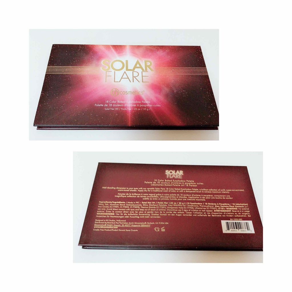 Solar Flare 18 Color Baked Eyeshadow Palette/bh cosmetics/アイシャドウパレットを使ったクチコミ（2枚目）