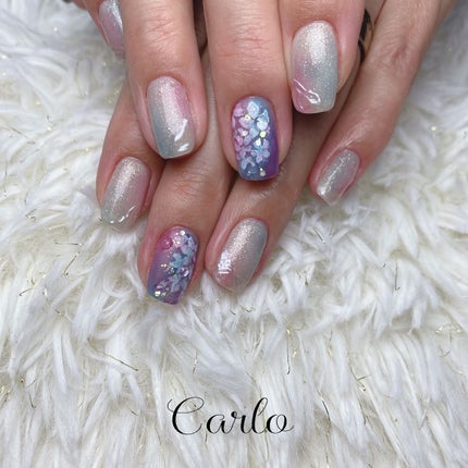YUKA on LIPS 「.紫陽花..#nail#nailist#ネイル#ネイリスト#ネ..」(1枚目)