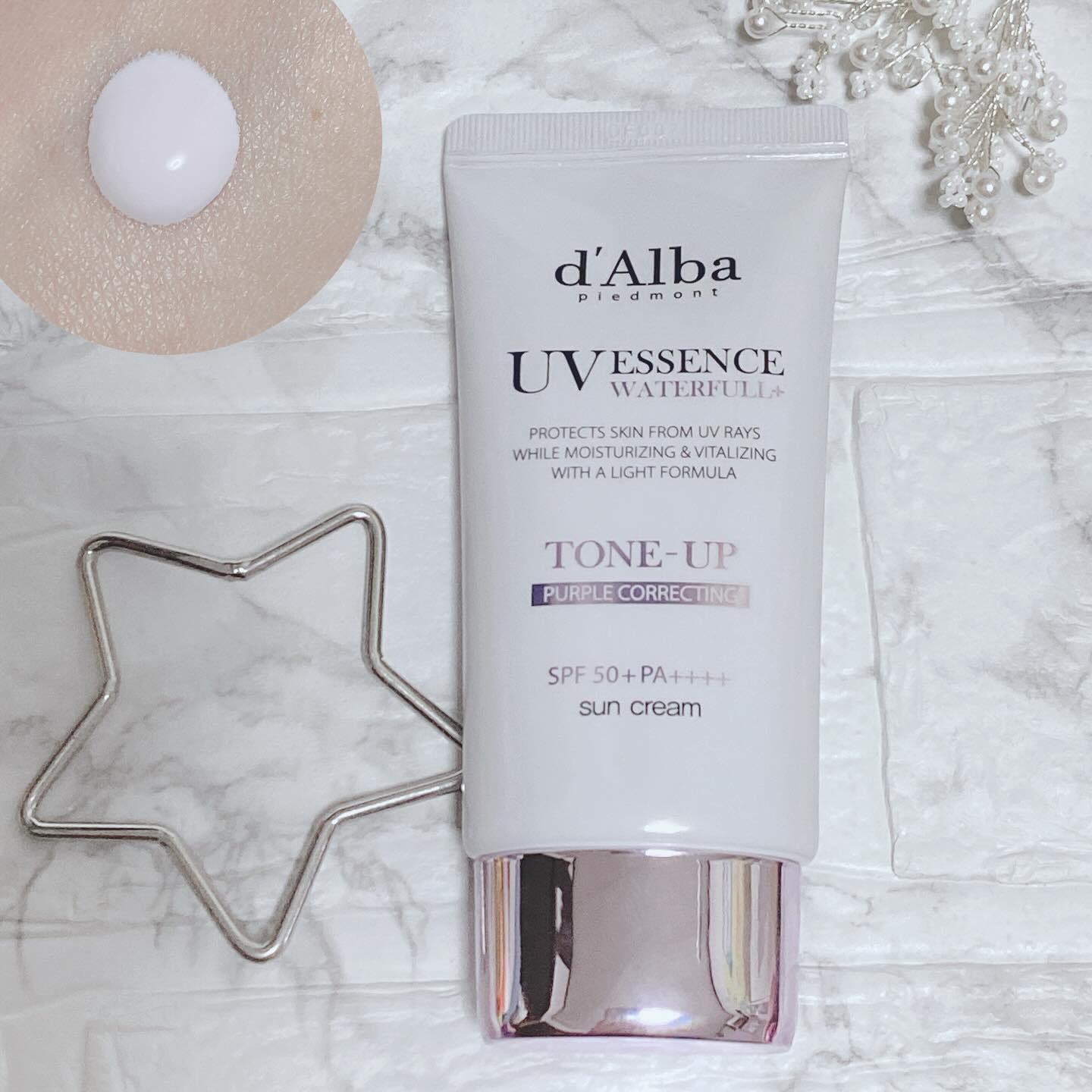 ダルバ ウォータフル トーンアップ サンクリーム(パープル)/ダルバ/日焼け止めクリームを使ったクチコミ（2枚目）