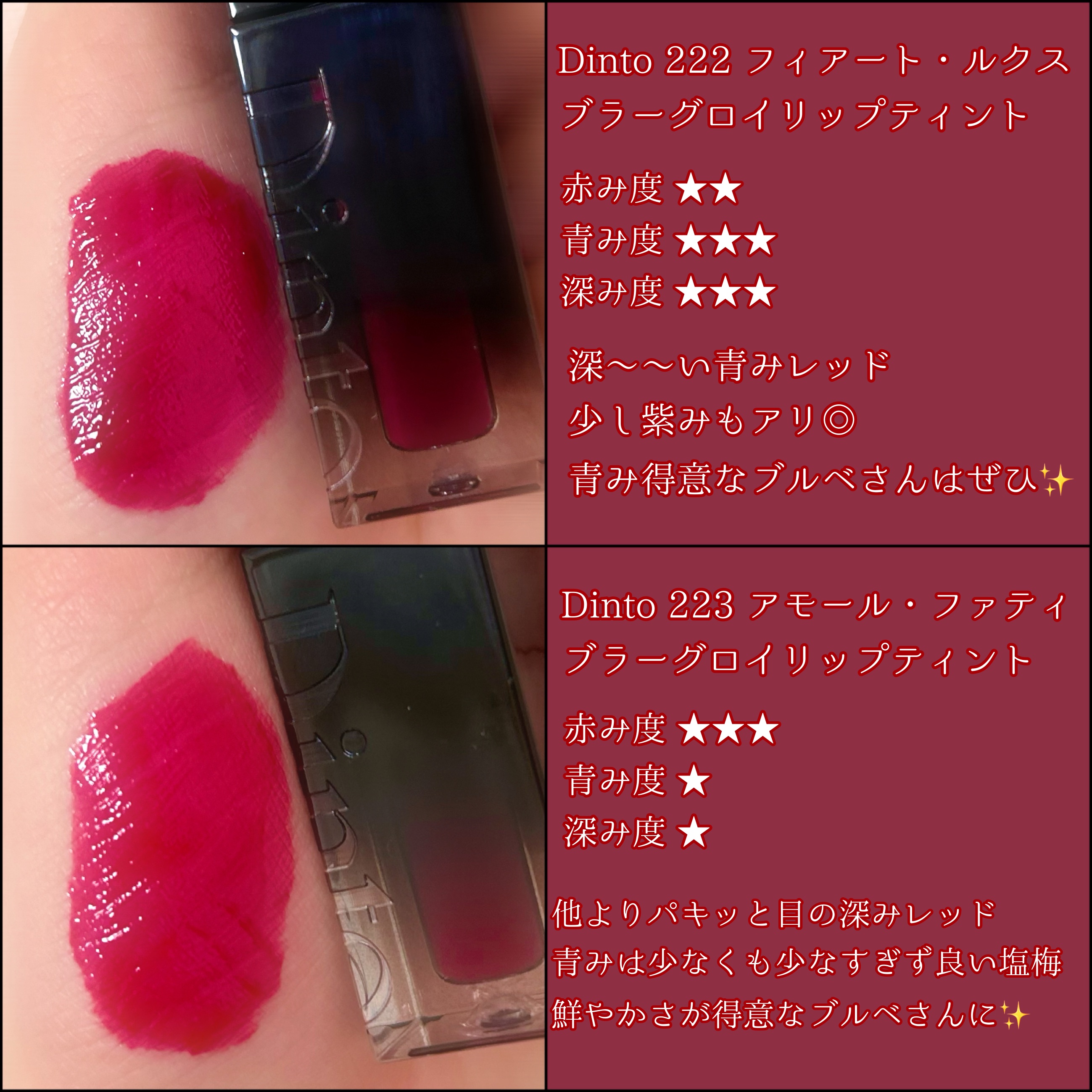 フルーティーグラムティント/Laka/リップティントを使ったクチコミ（3枚目）