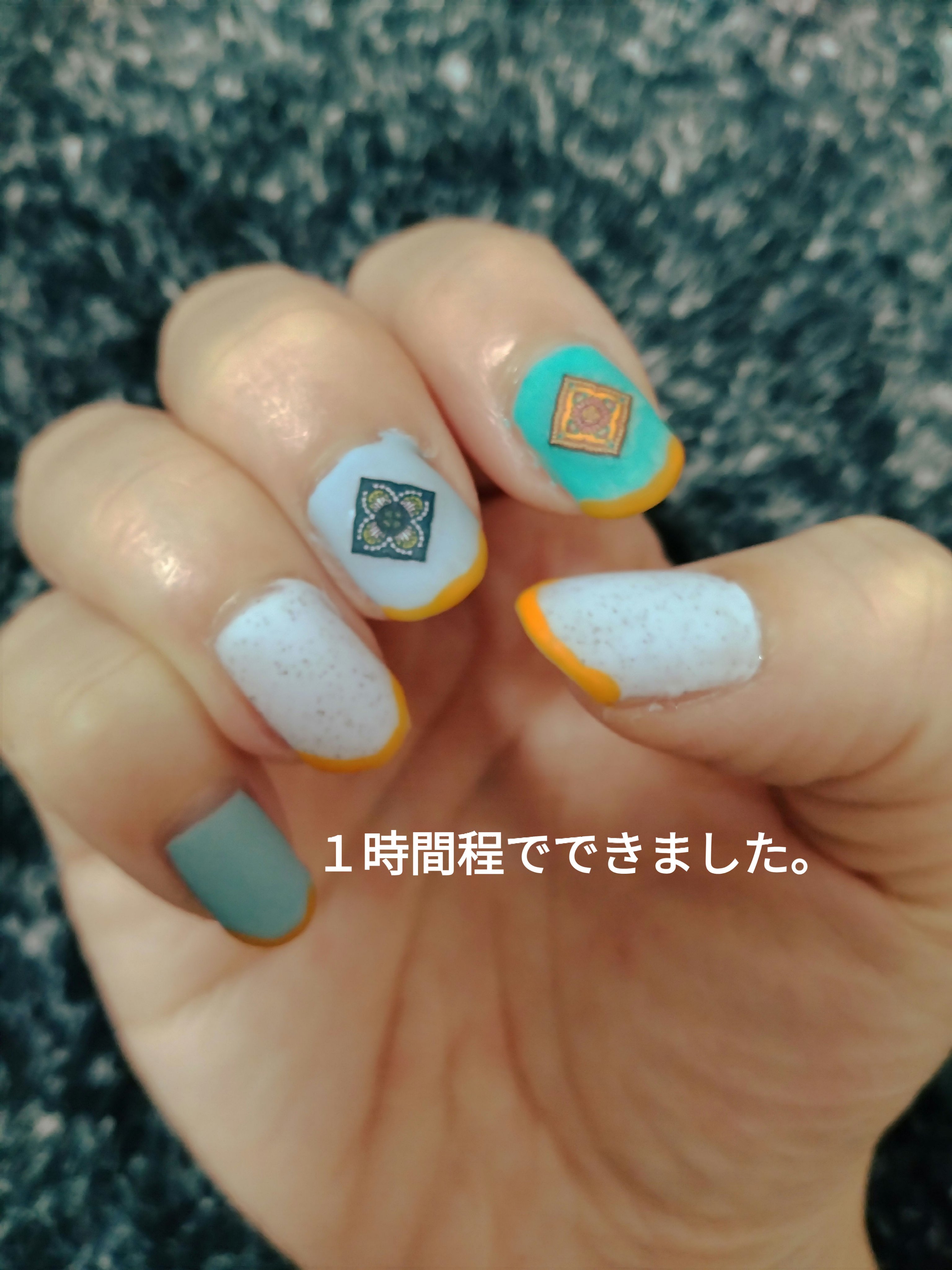 ジェルネイルDA 36 サンドホワイトブルー/IDATE/ジェルネイルを使ったクチコミ（2枚目）