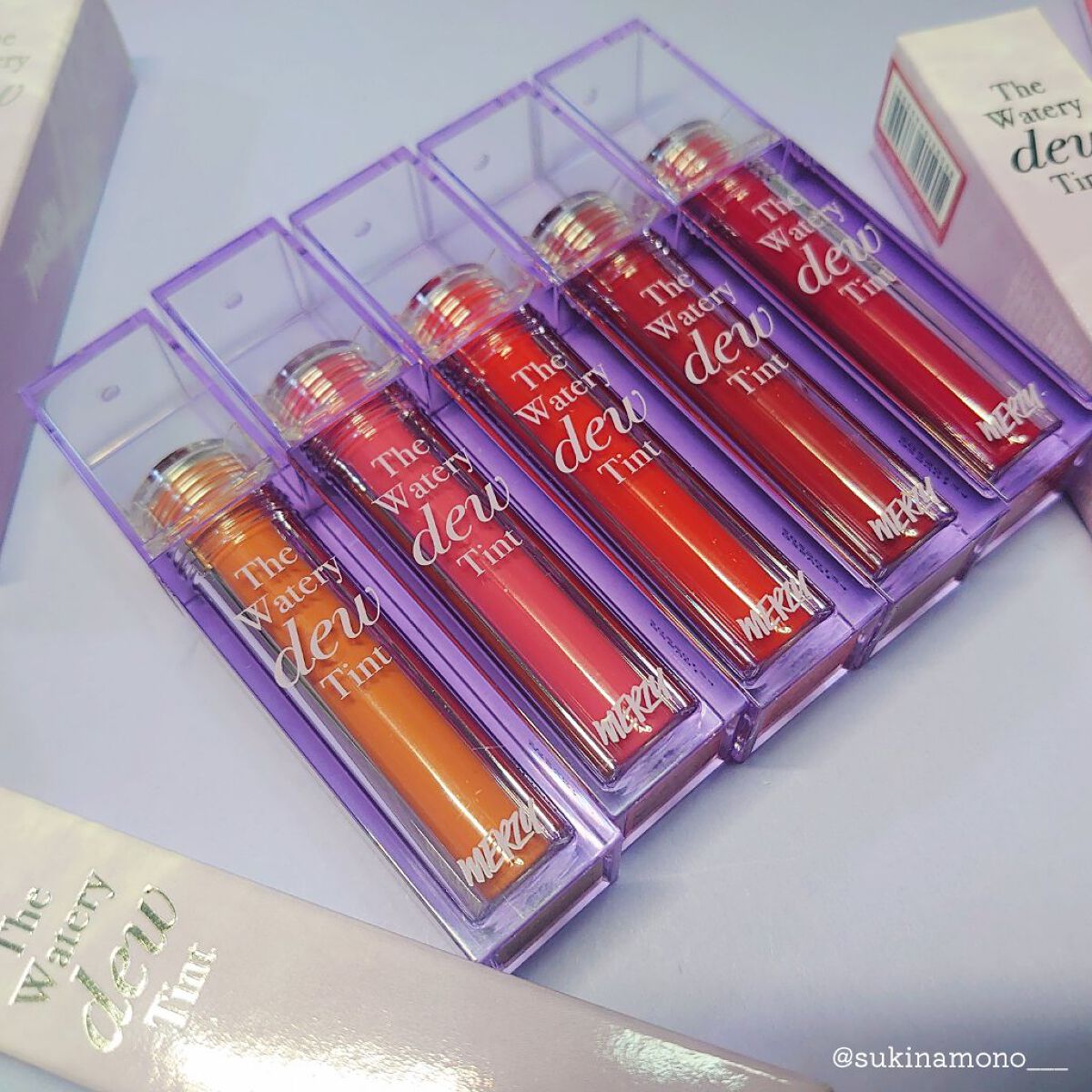 ザ ウォータリーデューティント/MERZY/リップティントを使ったクチコミ（2枚目）