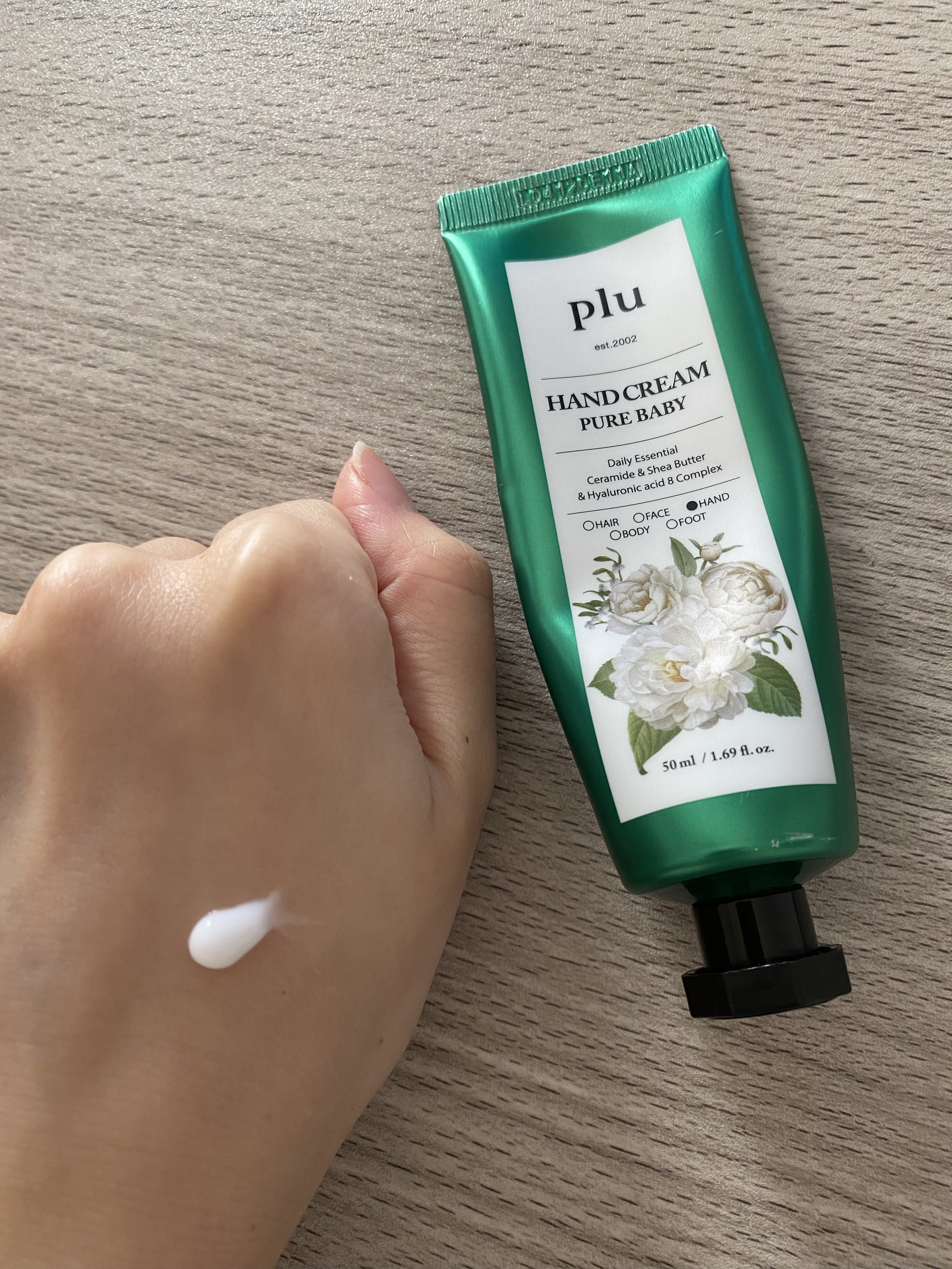 ハンドクリーム ピュアベイビー/plu/ハンドクリームを使ったクチコミ（1枚目）